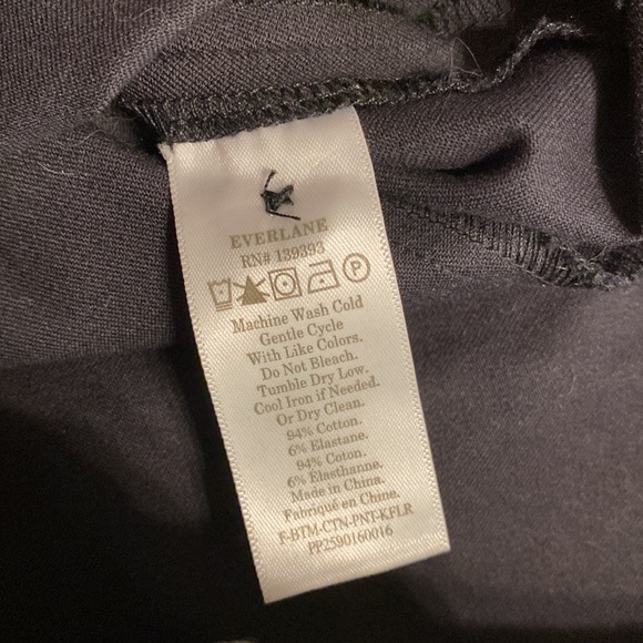 Everlane Womens Size 0 The Side-Zip Stretch Cotton Pant Black Work Trousers - Picture 7 of 13